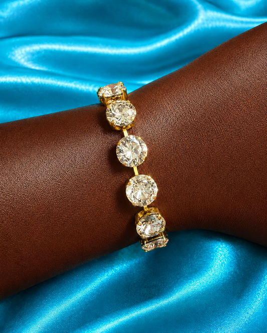 Crystal Clear- Shimmer Strand Bracelet Gold
