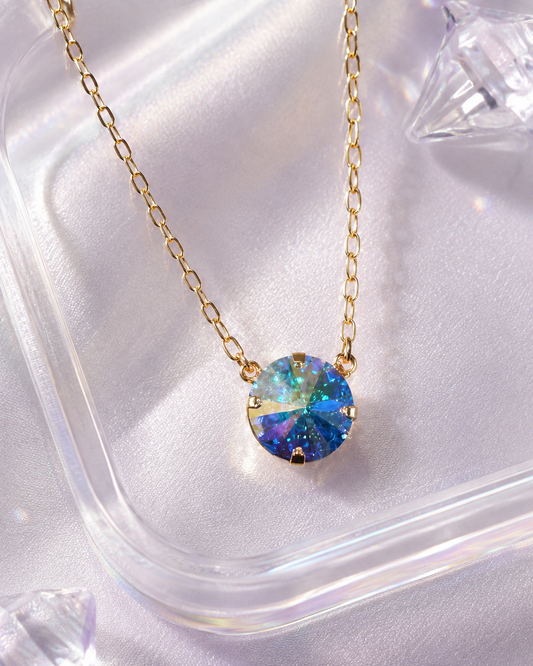Starlight Solitaire Necklace — 14 mm