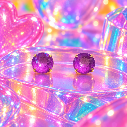 Electric Violet Studs- 8mm