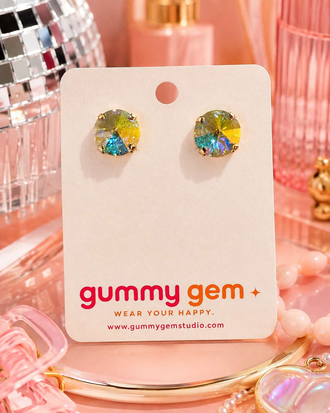 Starlight Gummy Gem Studs- 12mm