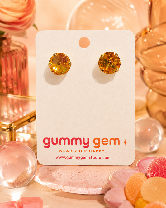 Creme Brulee Gummy Gem Studs- 12mm