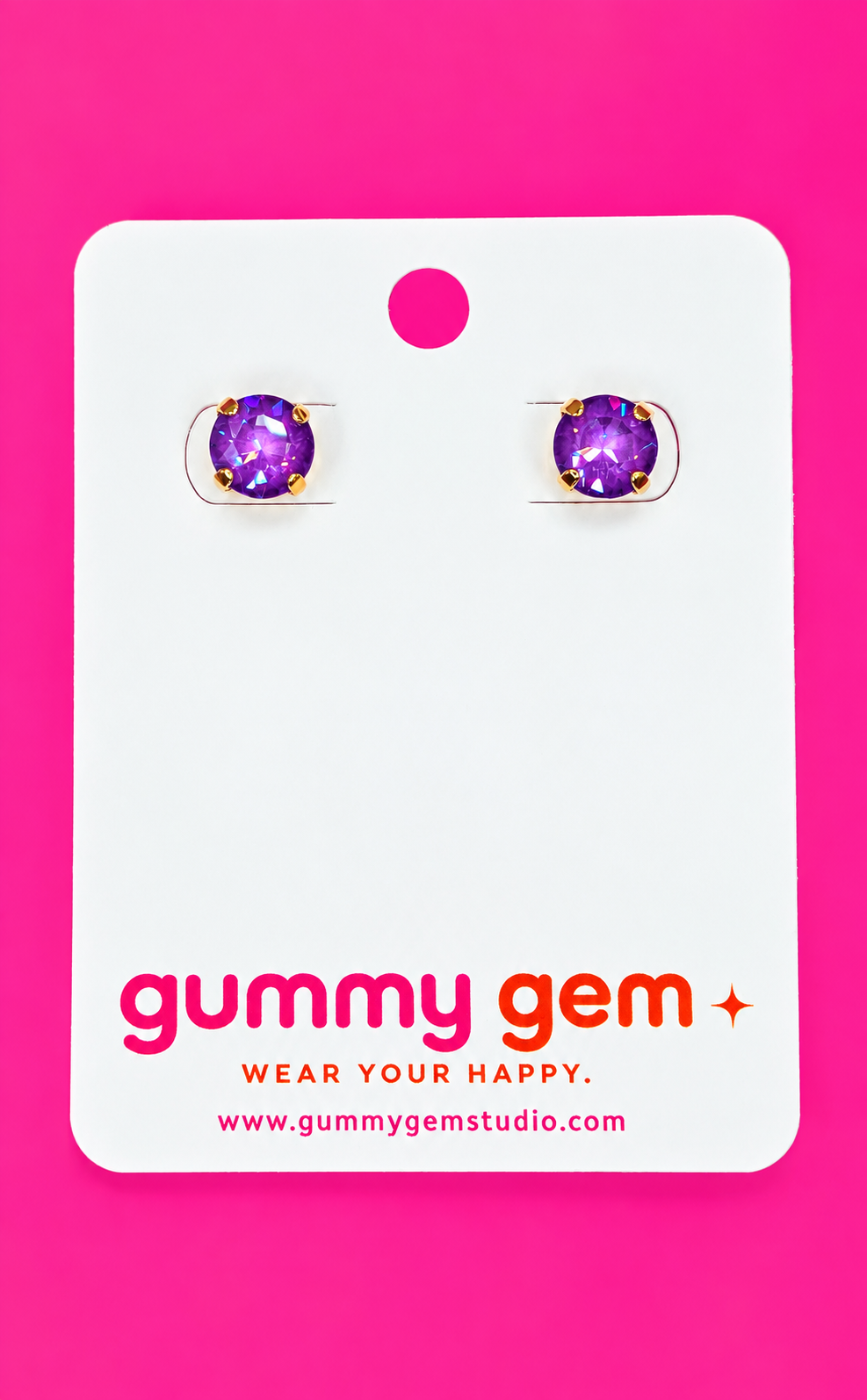 Electric Violet Studs- 8mm