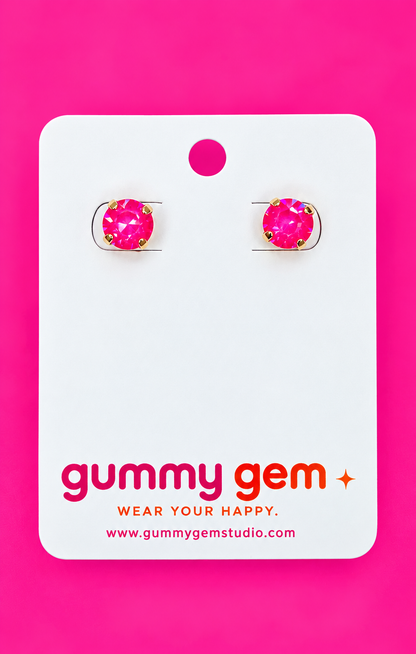 Hyper Pink Studs- 8mm
