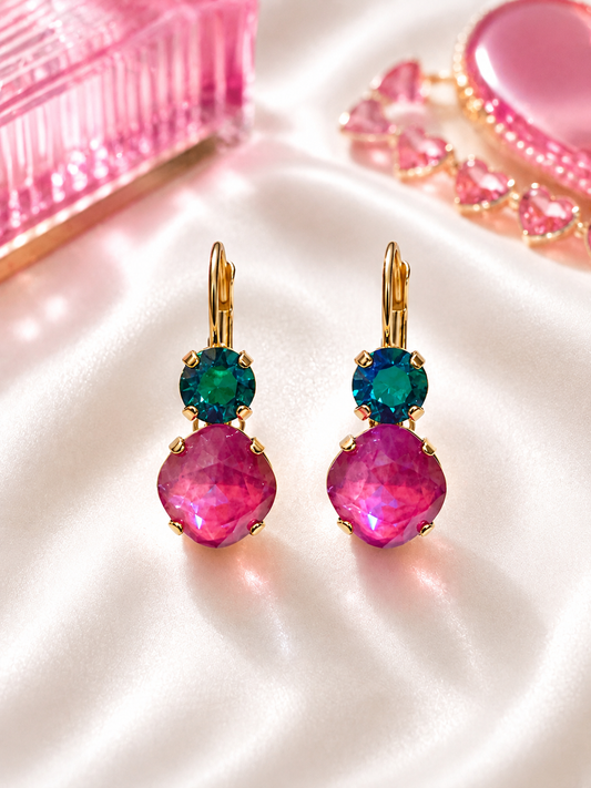 Dragonfruit Gem Drop Earrings