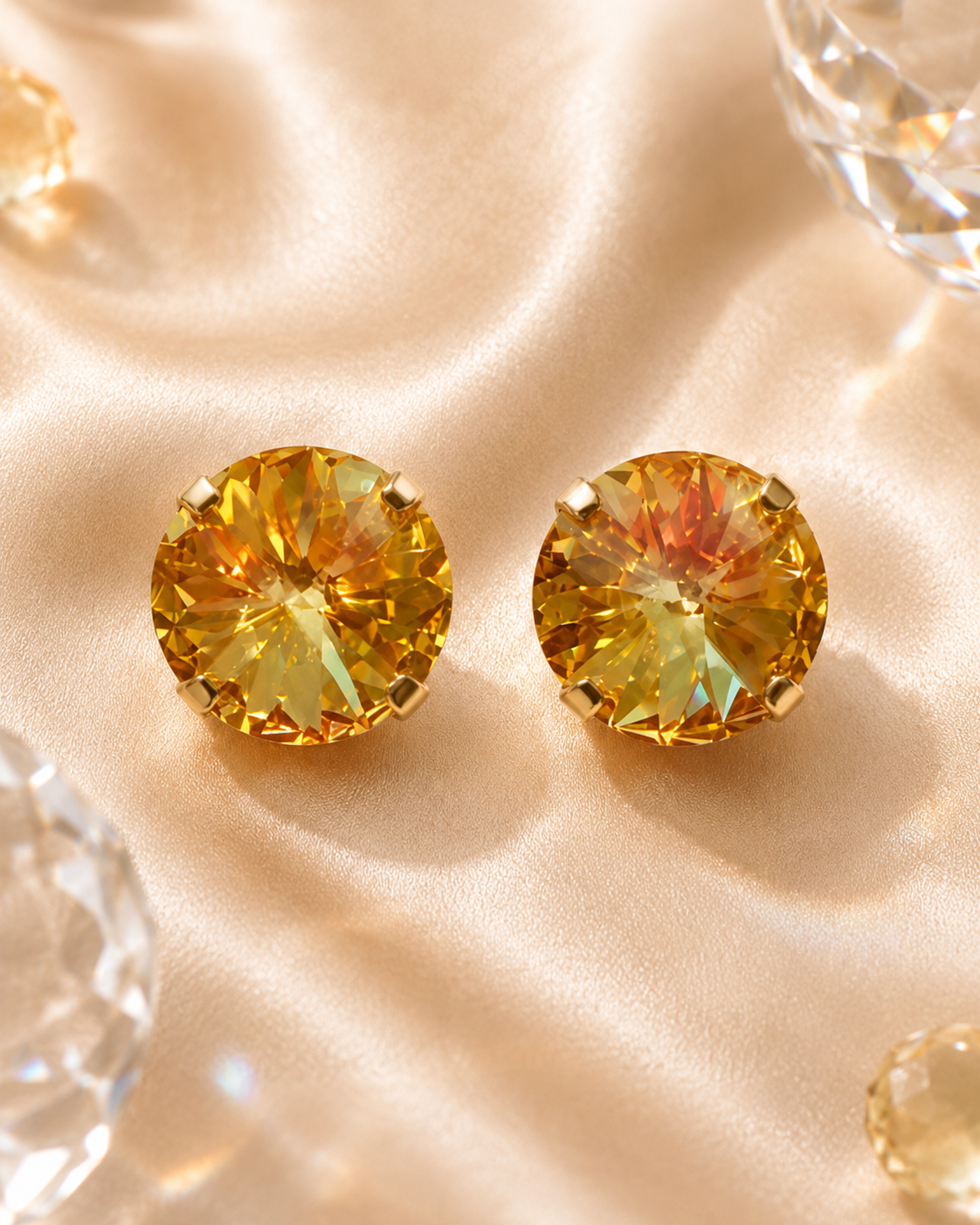Creme Brulee Gummy Gem Studs- 12mm
