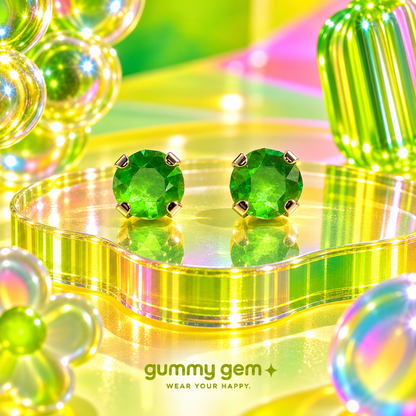 Electric Green Studs- 8mm