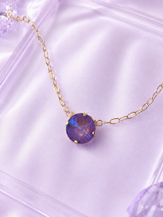 Moonberry Solitaire Necklace — 14 mm