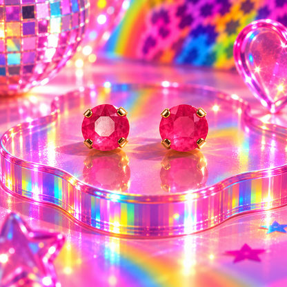 Hyper Pink Studs- 8mm