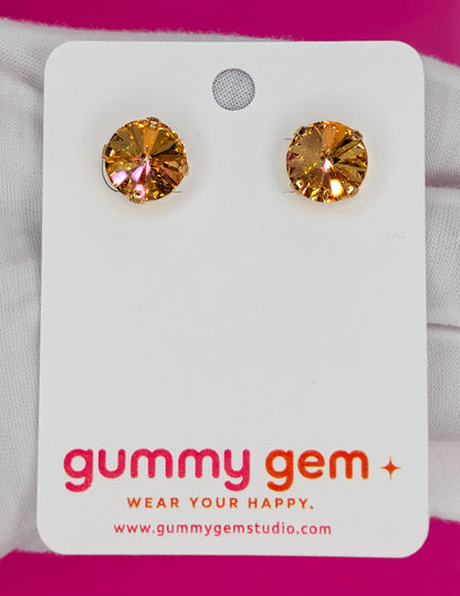Creme Brulee Gummy Gem Studs- 12mm