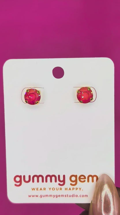 Pink Punch Studs- 8mm