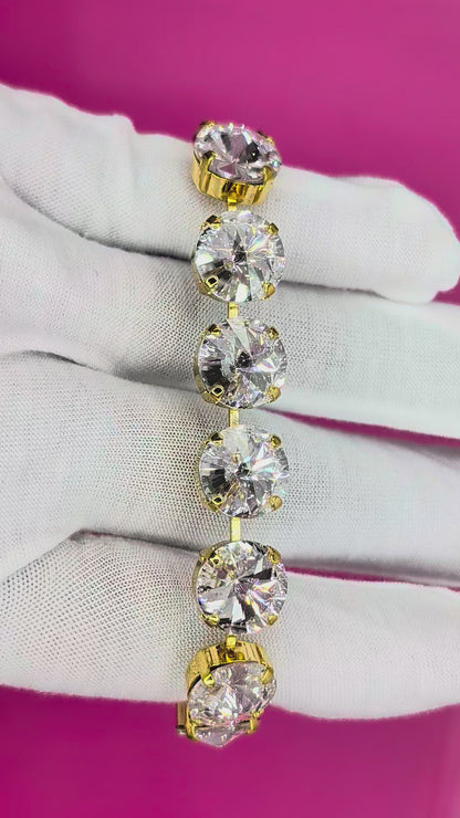 Crystal Clear- Shimmer Strand Bracelet Gold