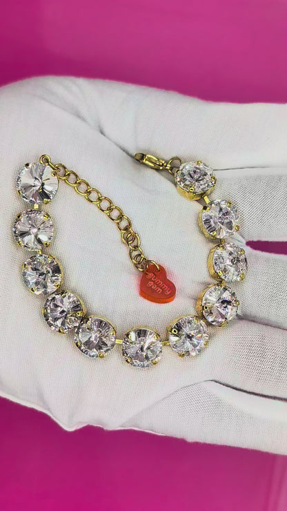 Crystal Clear- Shimmer Strand Bracelet Gold