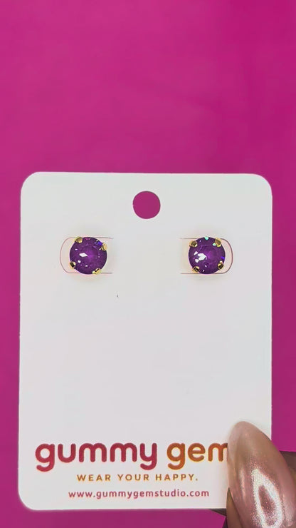 Electric Violet Studs- 8mm